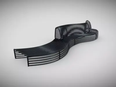 Metal Bench Free 3D model