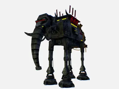 Metal Elephant Robot Transport Star Wars  Low-poly 3D model