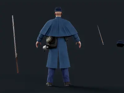 Soldier s1 v2  Low-poly 3D model