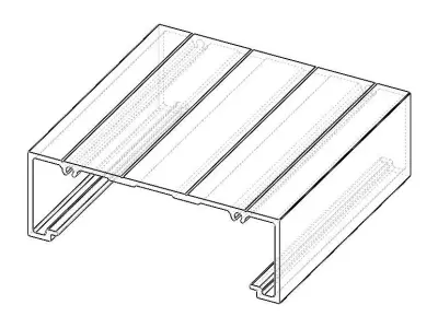 Aluminum Extruded Door Jamb w Screw MOD AL-082sh Low-poly 3D model