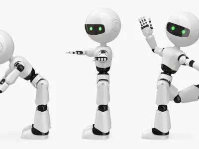 Modern Robot Rigged 3D model