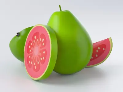 Cartoon Guava 3D model