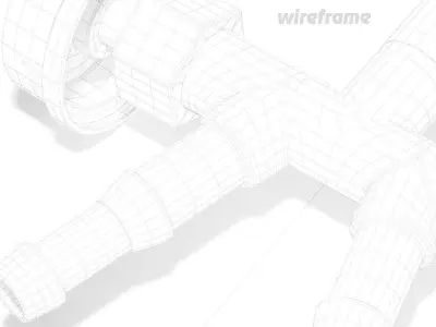 Lowpoly gas water detail distributor part component subdivision Low-poly 3D model