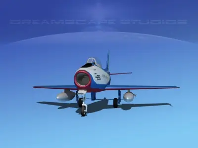 North American F-86 Sabre Jet Greece 3D model