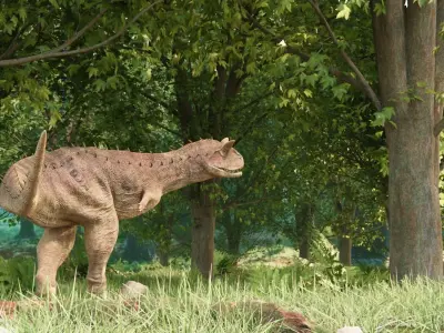 Monster Carnotaurus - Prehistoric Dinosaur Low-poly 3D model