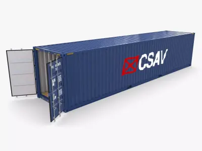 40ft Shipping Container CSAV v2 3D model
