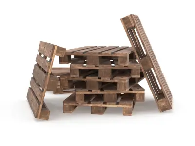 Wooden Pallets Low-poly 3D model