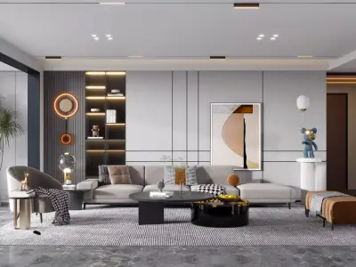 Guest Modern Home Restaurant villa 3D model