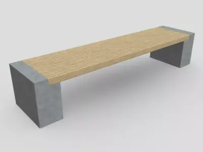 CC0 - Bench Free low-poly 3D model