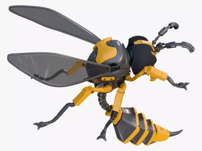 Wasp Robot SciFi Drone M1 3D model
