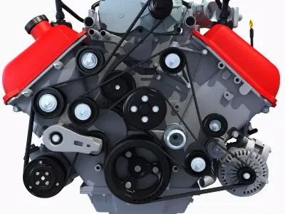 Generic V8 Engine 3D model