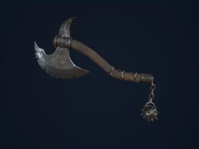 Axe weapons Low-poly 3D model