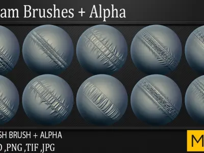 50 Seam Brushes  Alpha Vol 1  3D model