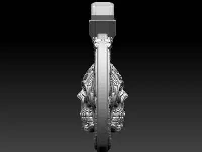 HM Skull Keychain 01 3D print model