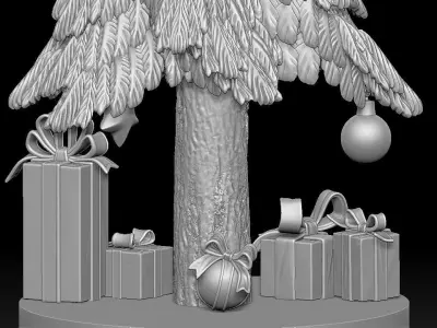 Christmas trees and related items 3D Print Model Free 3D print model