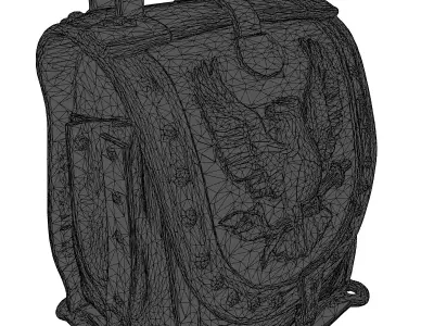Eagle Crest Medieval Leather Satchel 3D model