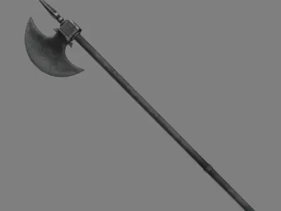 Indopersian battleaxe 3D model