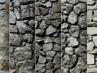UE Rock Masonry materials part 03 Low-poly 3D model
