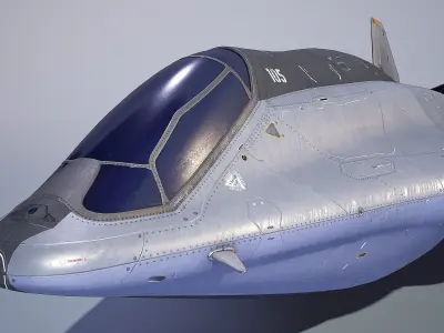 Sci-Fi Spacefighter Dart Low-poly 3D model