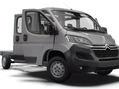 Citroen Jumper Chassis Truck CrCab 4035WBXL HQInterior 2023 3D model