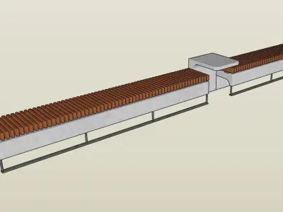 Bleacher Low-poly 3D model