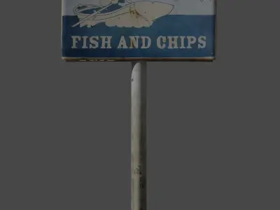 Advertisement Billboard Free low-poly 3D model