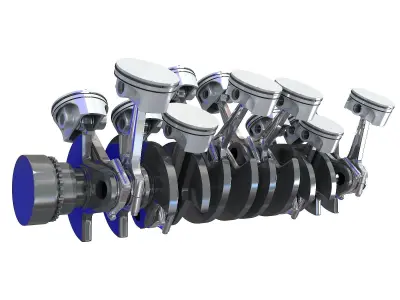 V12 Engine Cylinders 3D model