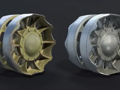 T-55 Rear Idler 3D model