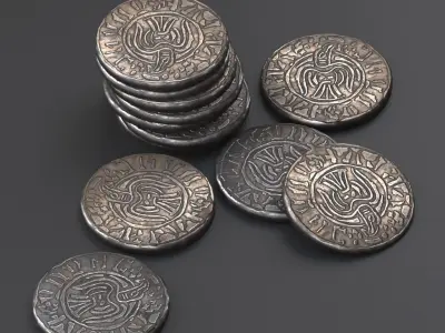 Viking coin 3D model