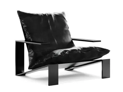 Divego Black Armchair  Free low-poly 3D model