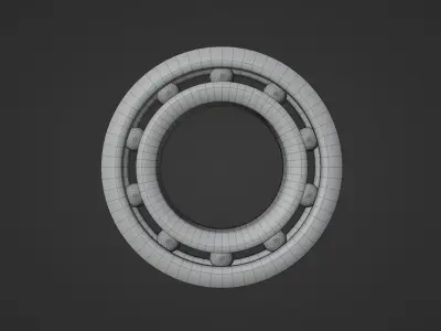 Ball Bearing - 3D printable Low-poly 3D model