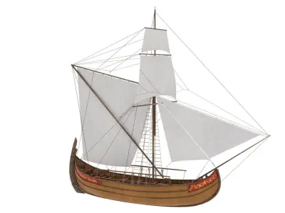 Cargo Ship Low-poly 3D model