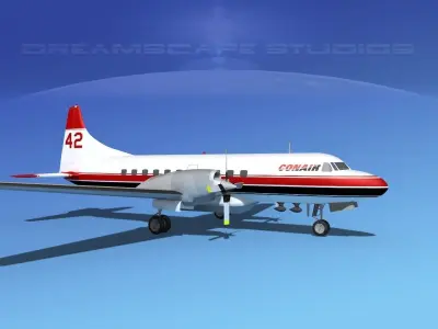 Convair CV-580 Conair Firefighter 3D model