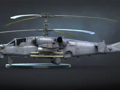 Ka-52 Helicopter Low-Poly Low-poly 3D model