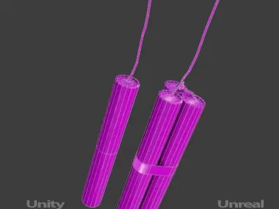 Dynamite PBR Low Poly Asset Pack Low-poly 3D model