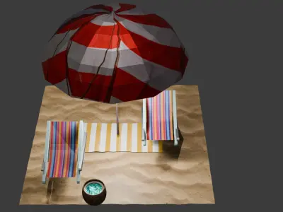 Beach Assets 3D model