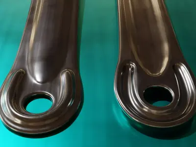 Commercial Cooking Spoons - Flat Laying Low-poly 3D model