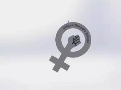 Feminism pendant 3D print model
