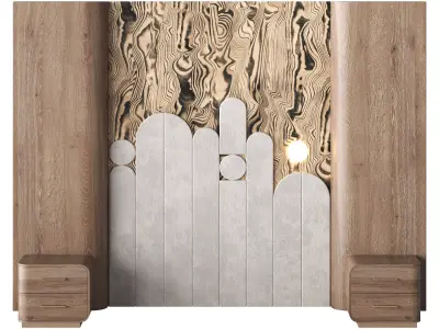 Headboard Low-poly 3D model