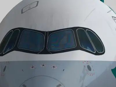 Airbus A350-1000 Cathay Pacific Livery Low-poly 3D model