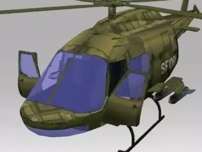 Bell 406 Helicopter 3D model