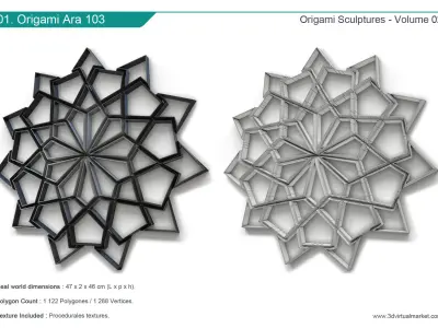 Origami Sculpture Collection 3D model