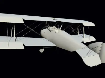 Sopwith Camel Aircraft Low-poly 3D model