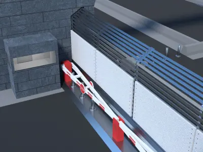 Compound Fence - Modular Low-poly 3D model