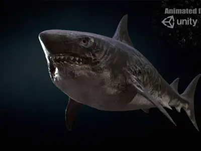 AlienShark 3 Low-poly 3D model