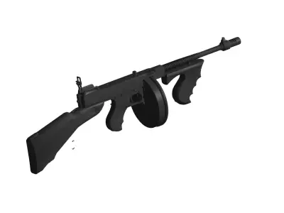 Thompson submachine gun 3D model