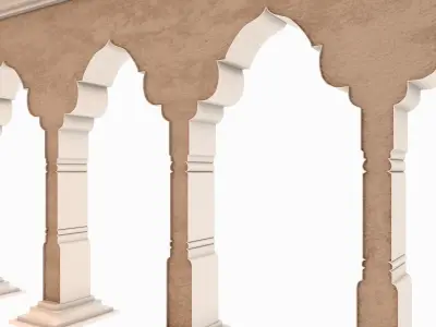 classic moroccan arch Low-poly 3D model