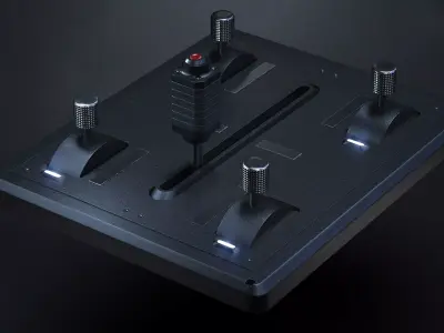 25 Hard Surface Sub-D Control Panel Elements 3D model