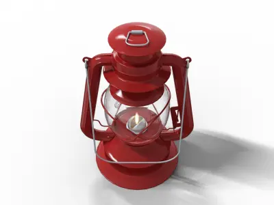 Kerosene Lamp Low-poly 3D model