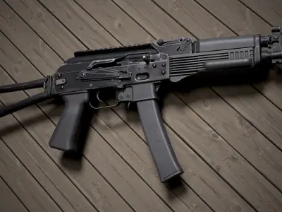 PP-19 Vityaz Low-poly 3D model